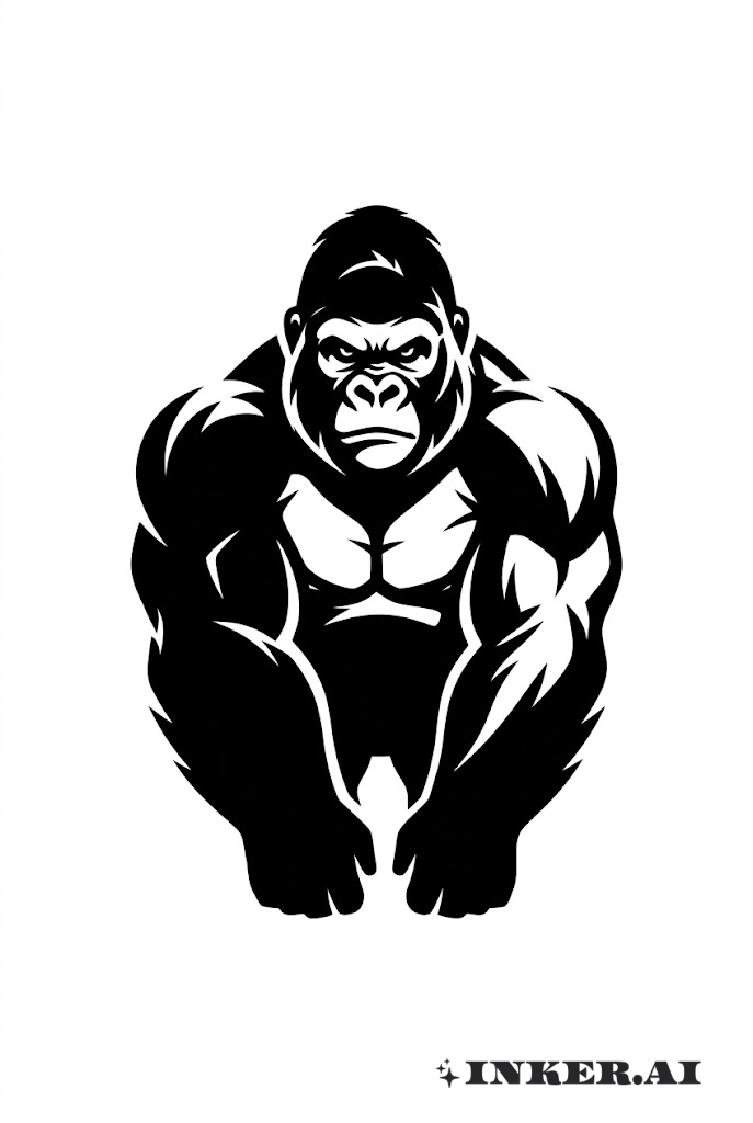 Gorilla Alpha Blackwork