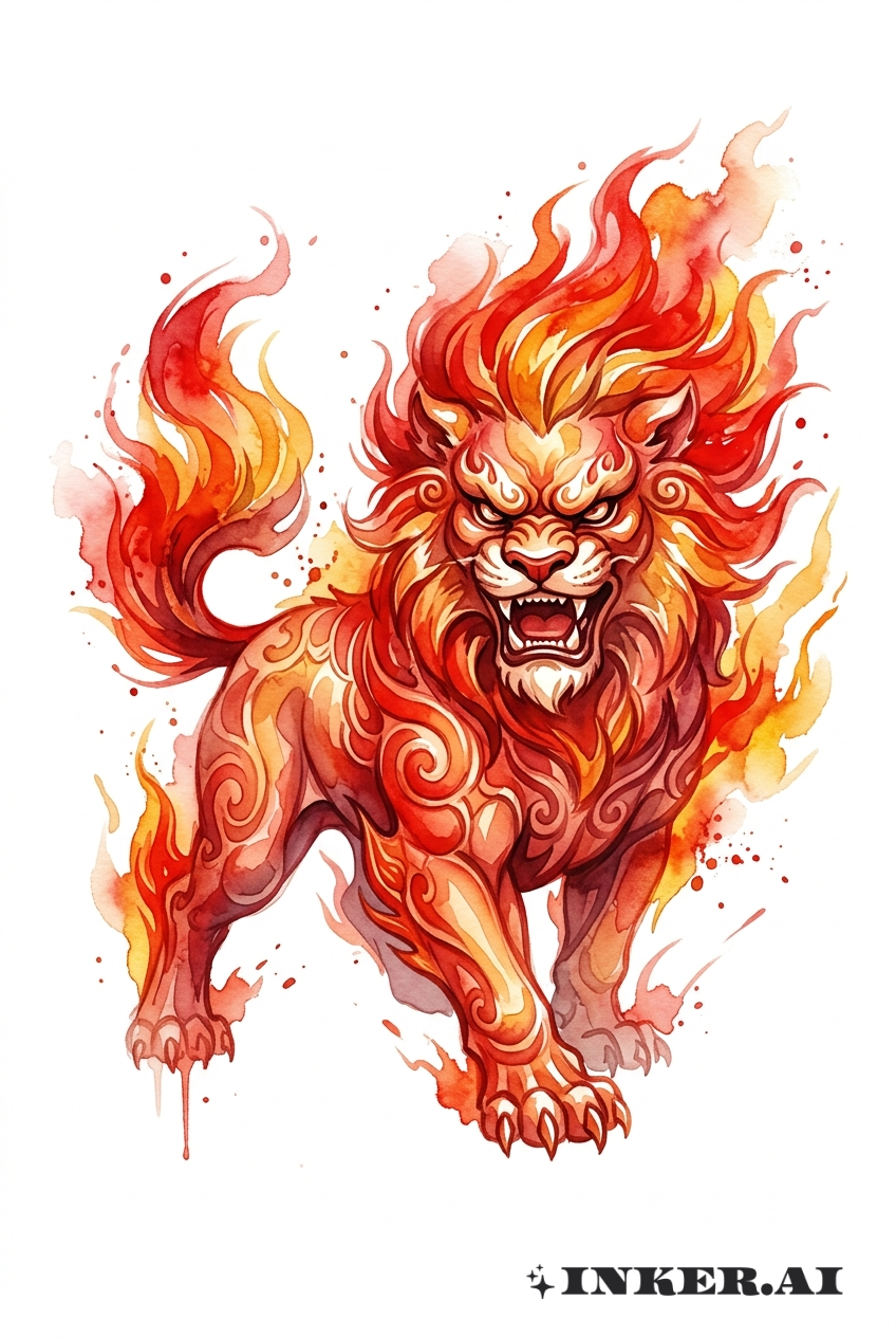 Mystischer Feuer-Fu-Hund