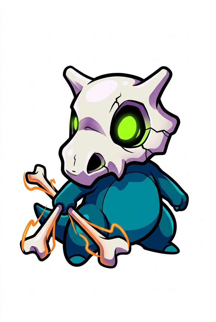 Charme Crâne Néon Cubone