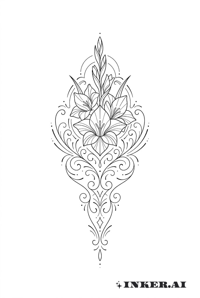 장식 글라디올러스 문장