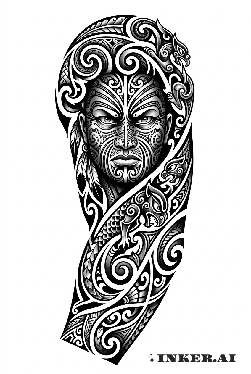 Manche de Guerrier Maori