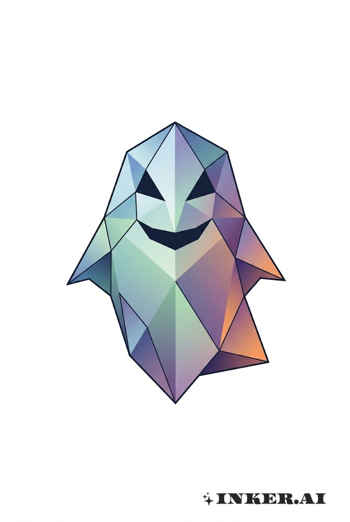 Fantasma Poligonal con Efecto Prisma