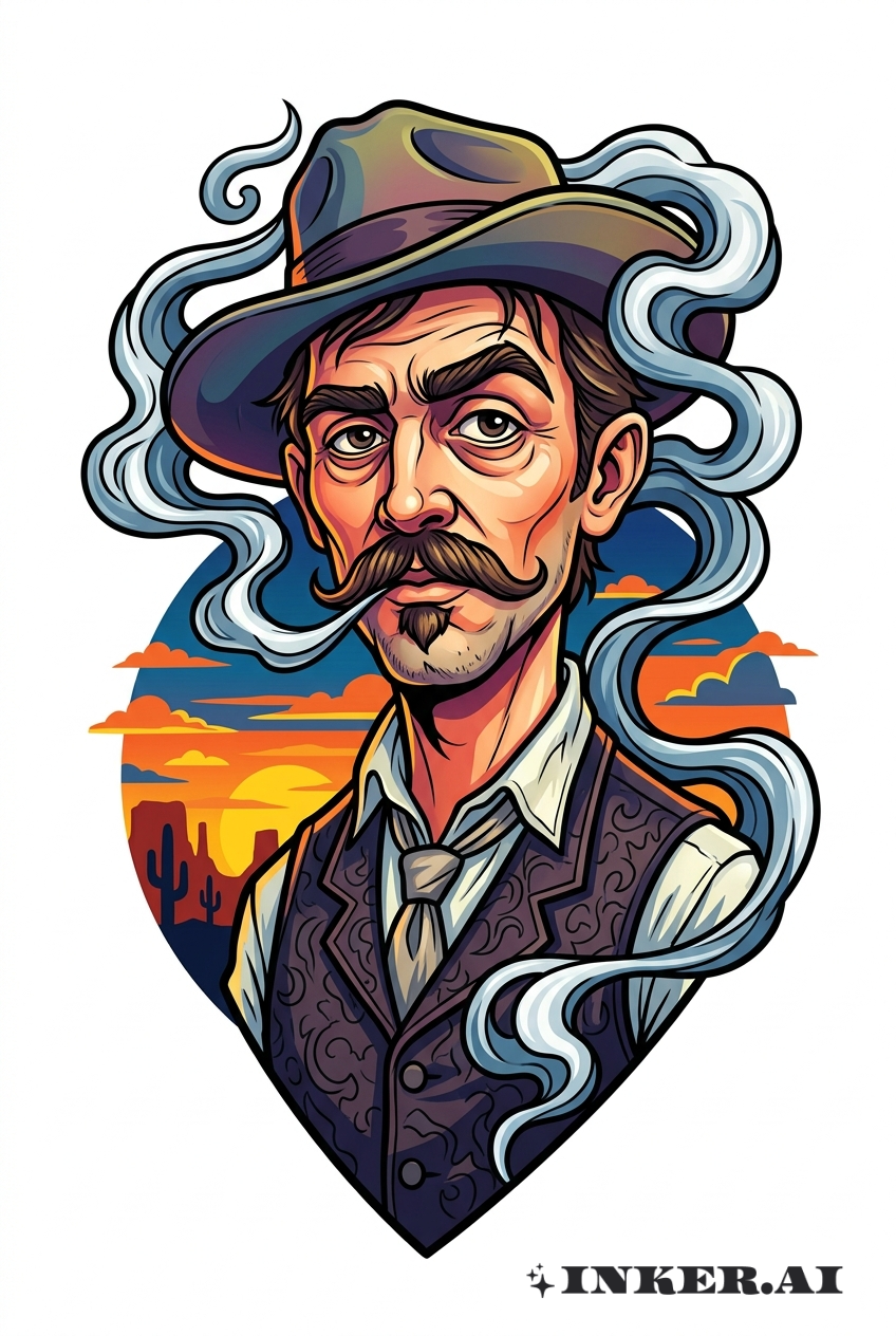 Portrait de Doc Holliday Hors-la-loi