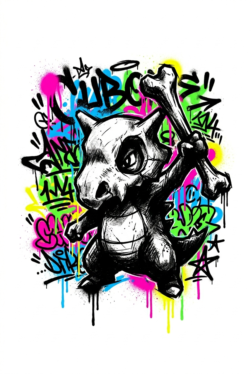 卡波骨塗鴉影子輪廓