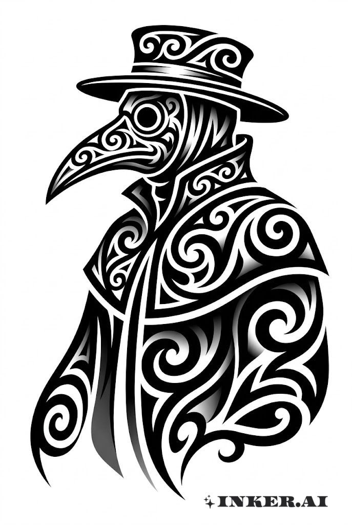 部落式瘟疫醫師剪影