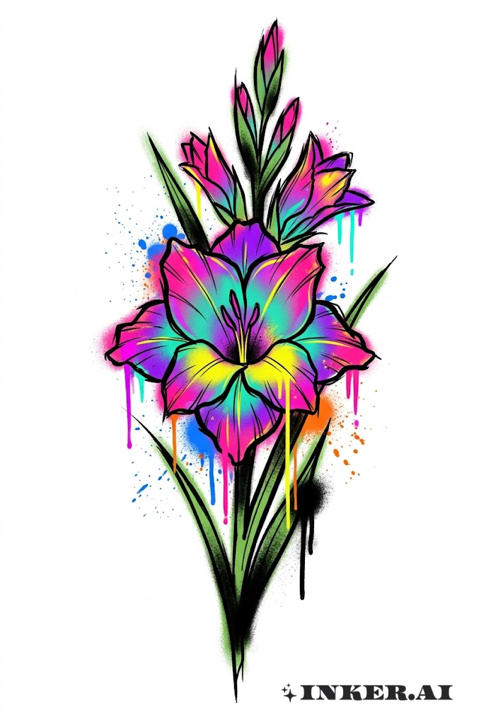 Bức tranh tường đường Gladiolus