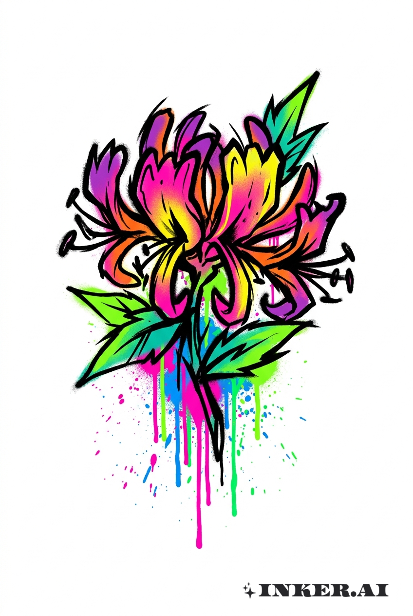 Tag Chèvrefeuille en Style Graffiti