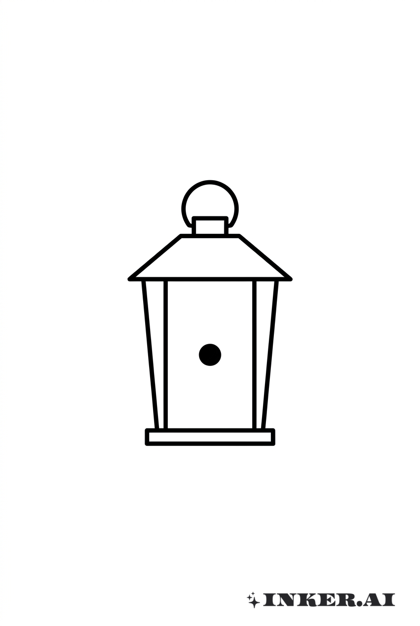 幾何黑燈籠圖騰符號