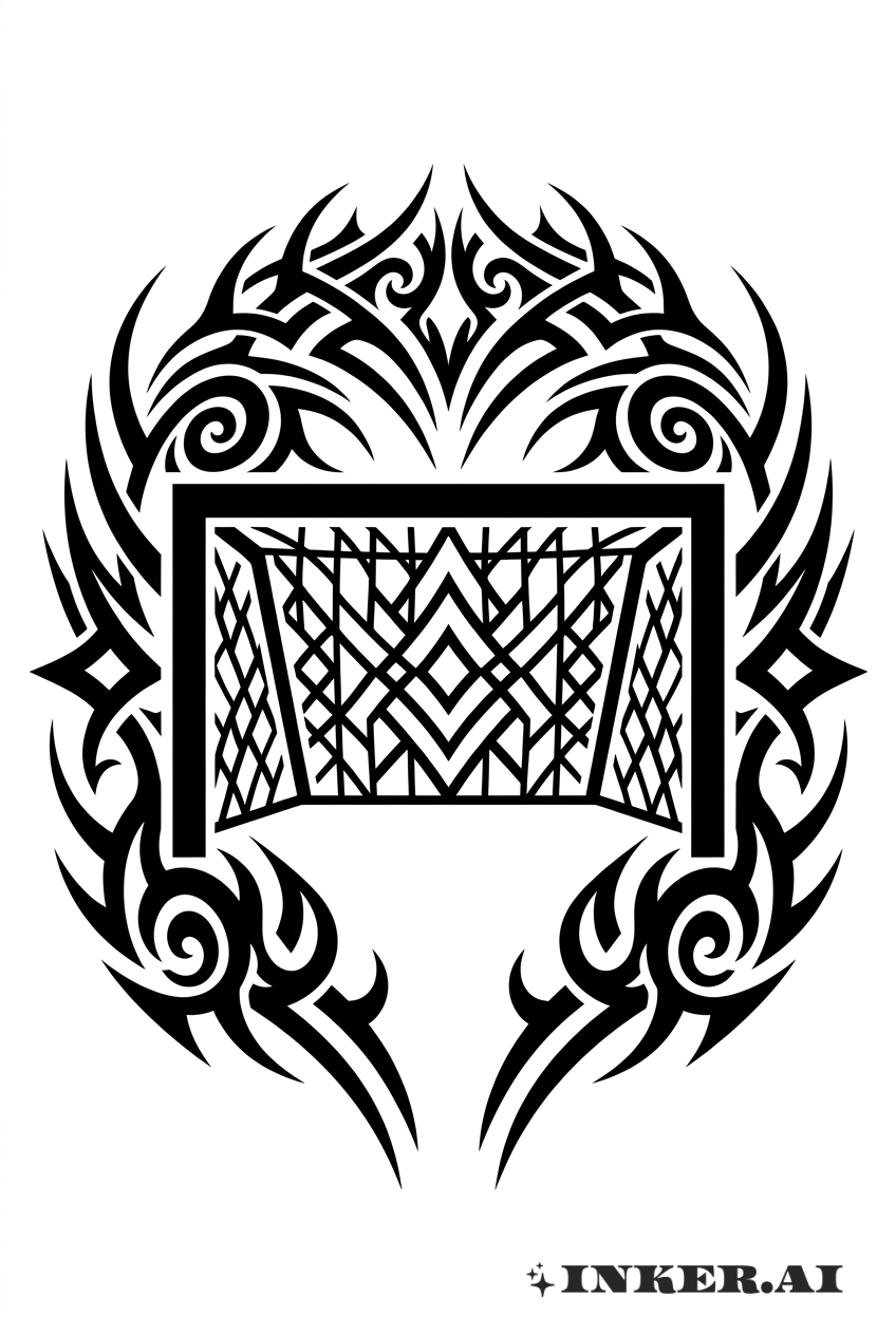 Tribal Soccer Goal Emblem