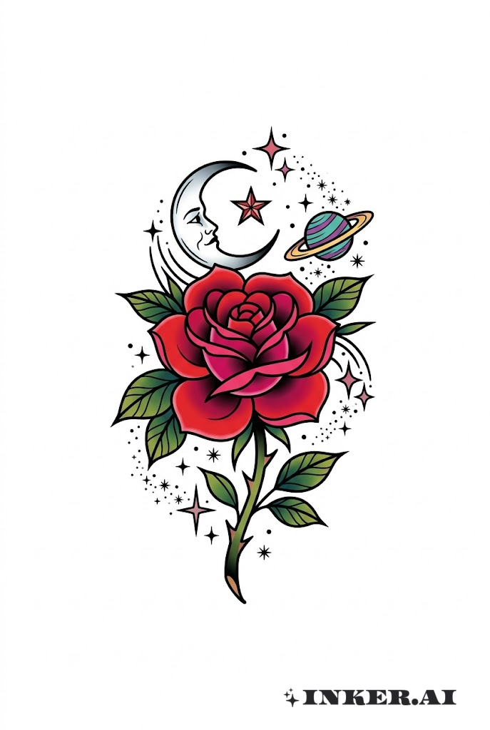 Traditional Space Cosmic Rose