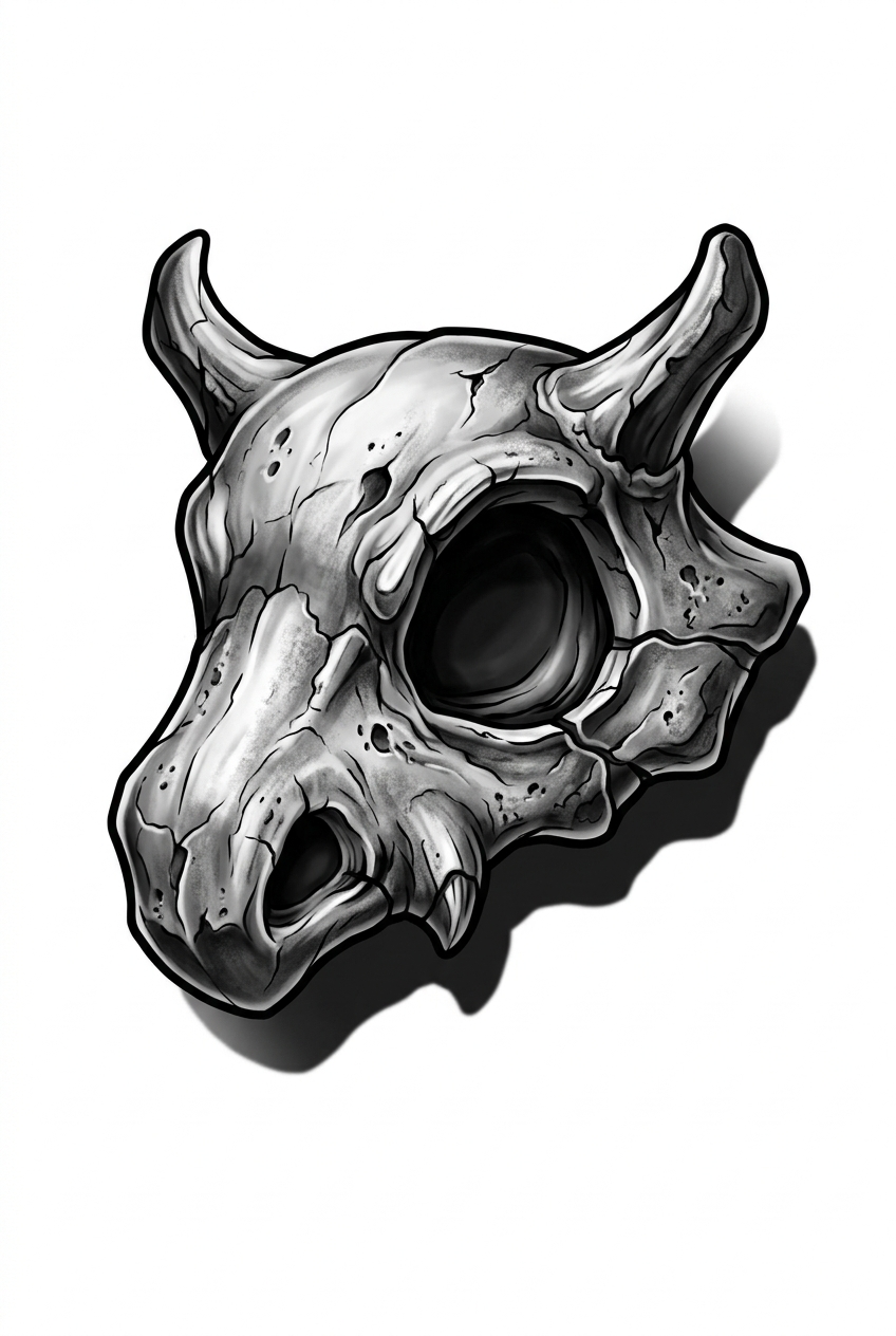 Mũ Xương Cubone Ảo 3D