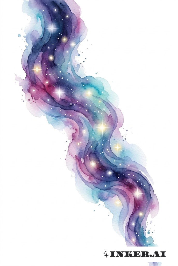 Paisaje Onírico Estelar de Acuarela Galáctica