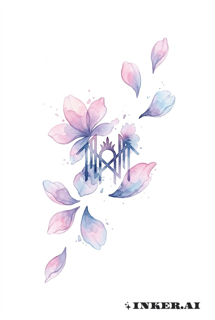 スリープトークン 水彩浮かぶ花びら