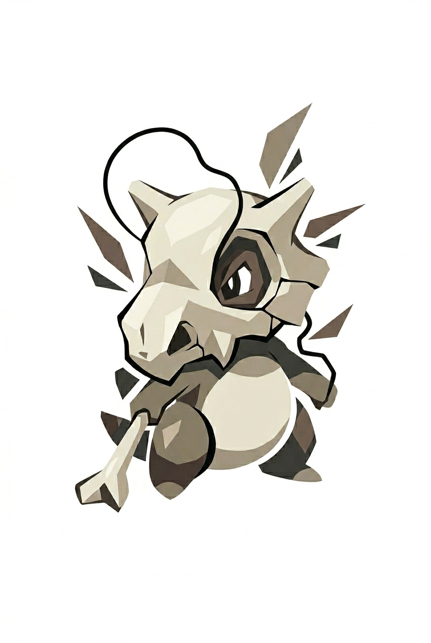 Phân Mảnh Cubone Trừu Tượng