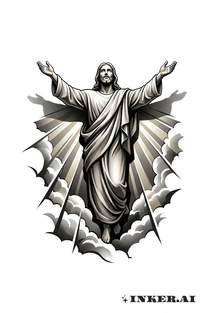 3D Jesus Resurrection Portrait