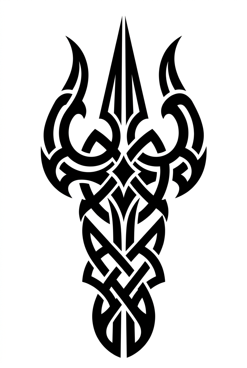 Trishul Tribal Knotwork