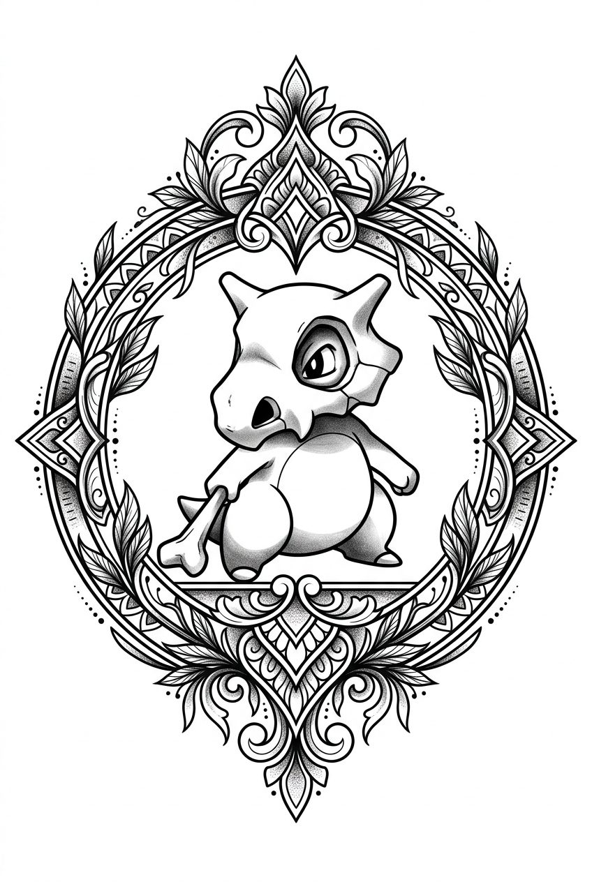 Cadre Spirituel Ornamental de Cubone