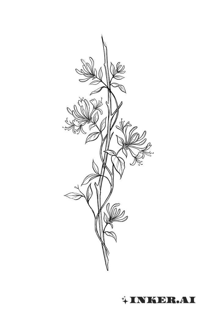 Sketch Honeysuckle Vine Wrap