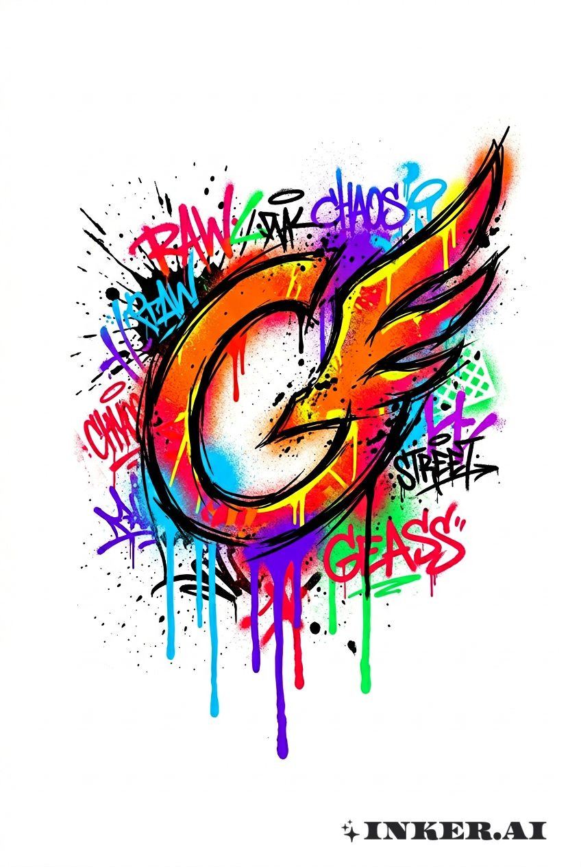 기어스 그래피티 잉크 스플래터