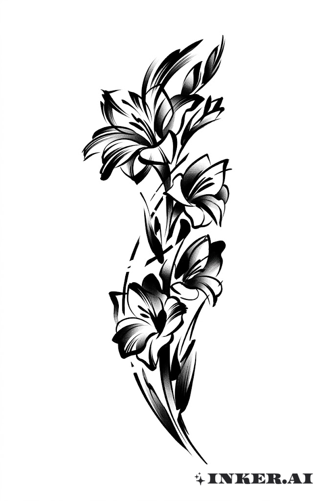 Gladiolus Traços Abstratos
