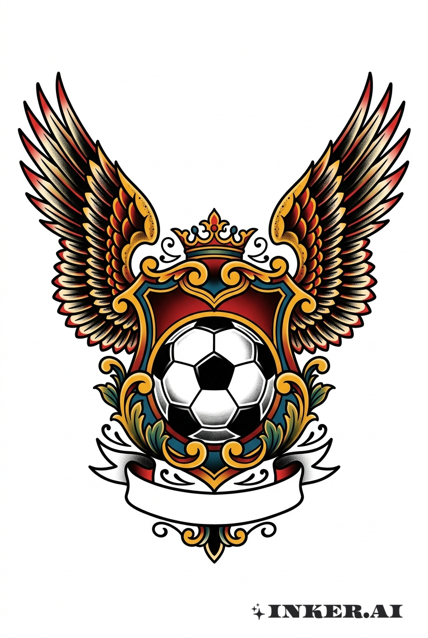 Winged Soccer Shield