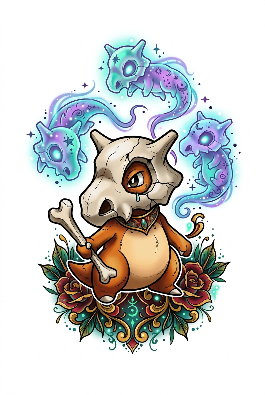 Cubone et Esprits du Bébé Marowak