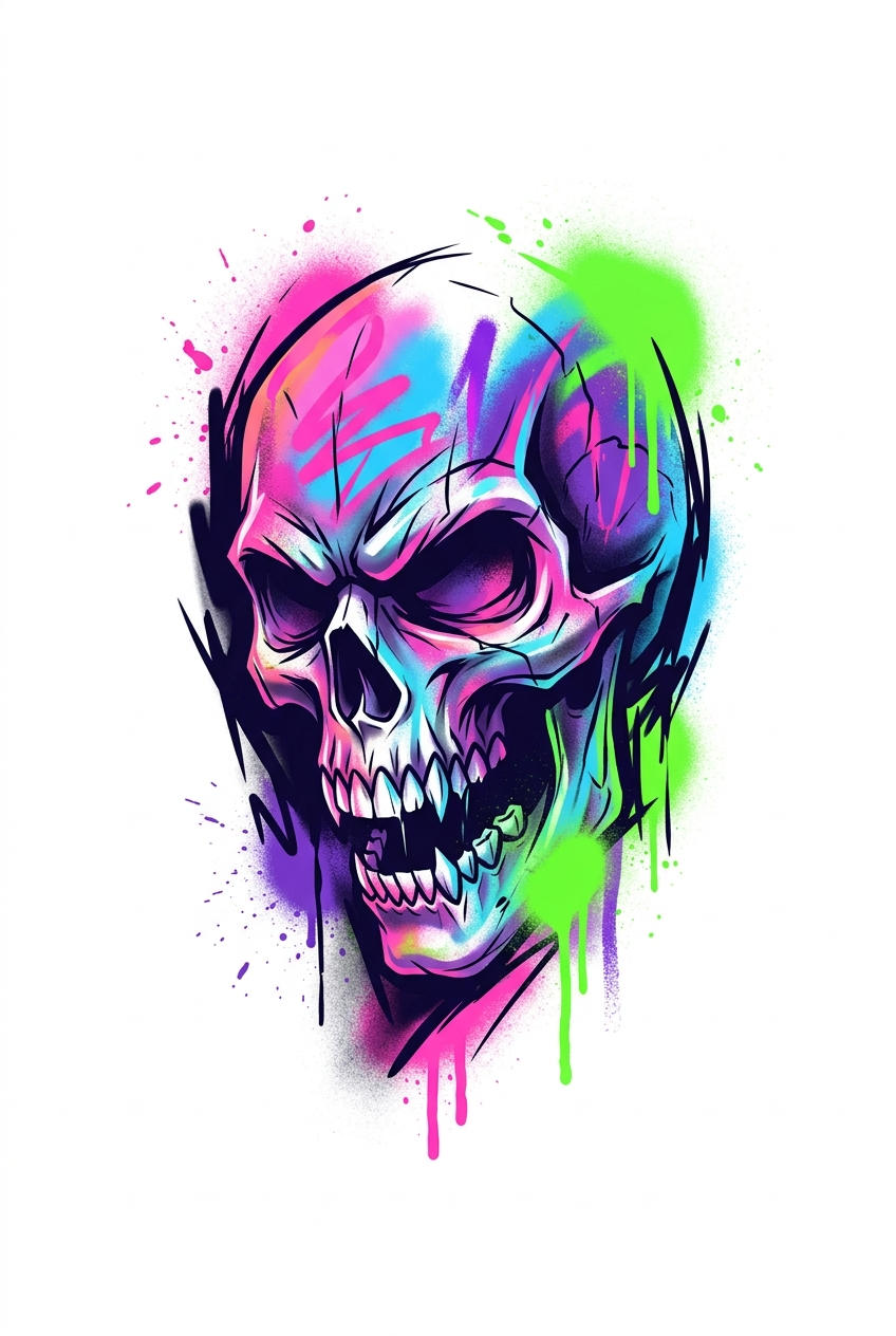 Graffiti Doom Skull