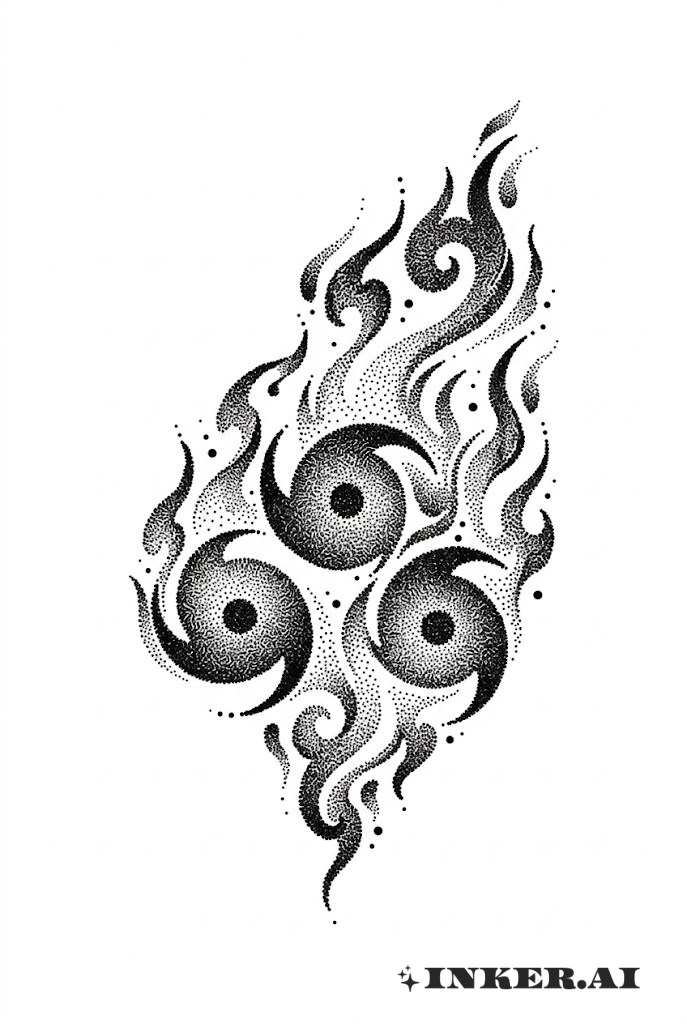 Sasuke Marca Maldita Ascendiendo Dotwork