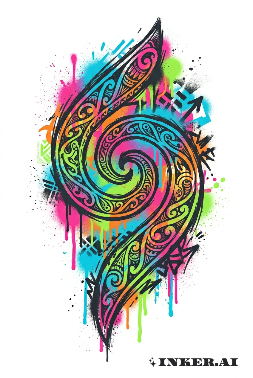 Fusion Graffiti Maori Koru