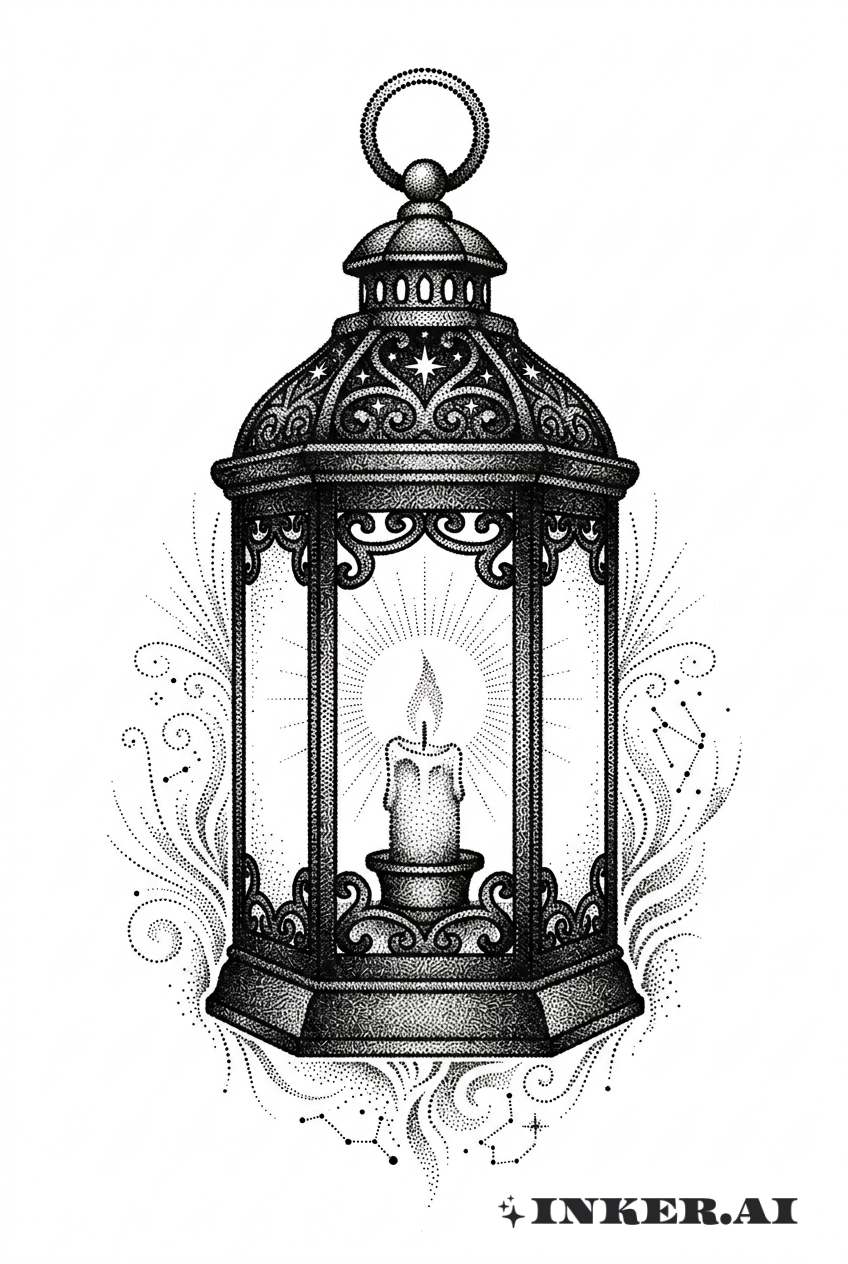 黑燈籠點刺風格徽章