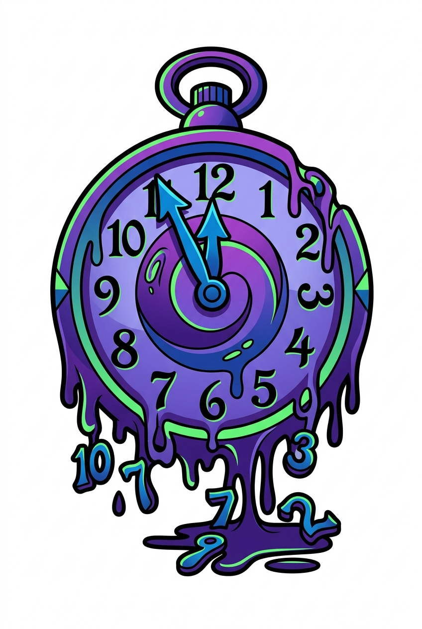 Horloge Condamnée aux Chiffres Fondants