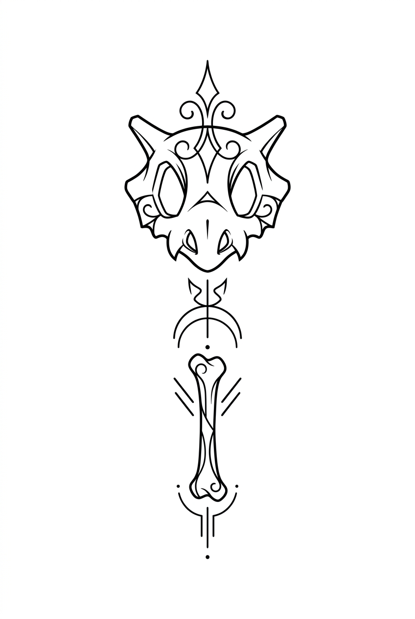 Fusion Tribale Ornementale de Cubone