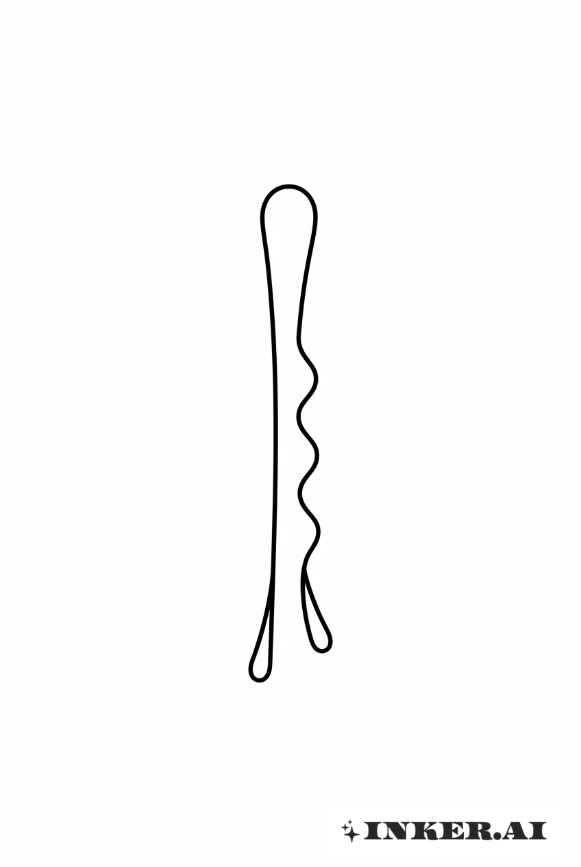 Abstrakte Haarnadelkurve