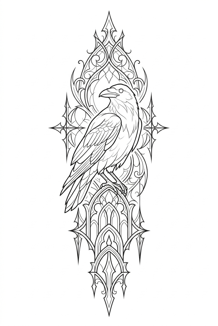 Corbeau Ornemental du Destin