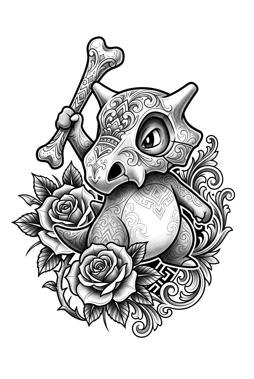 Cubone Chicano Crâne Rêverie