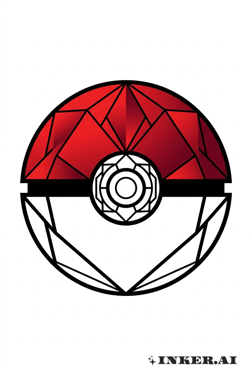 Contour de Pokeball Angulaire
