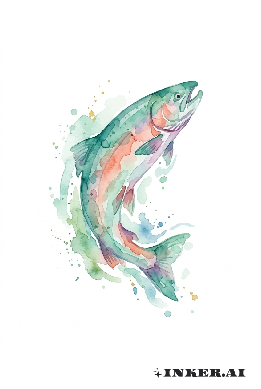 サーモンが泳ぐ流れ