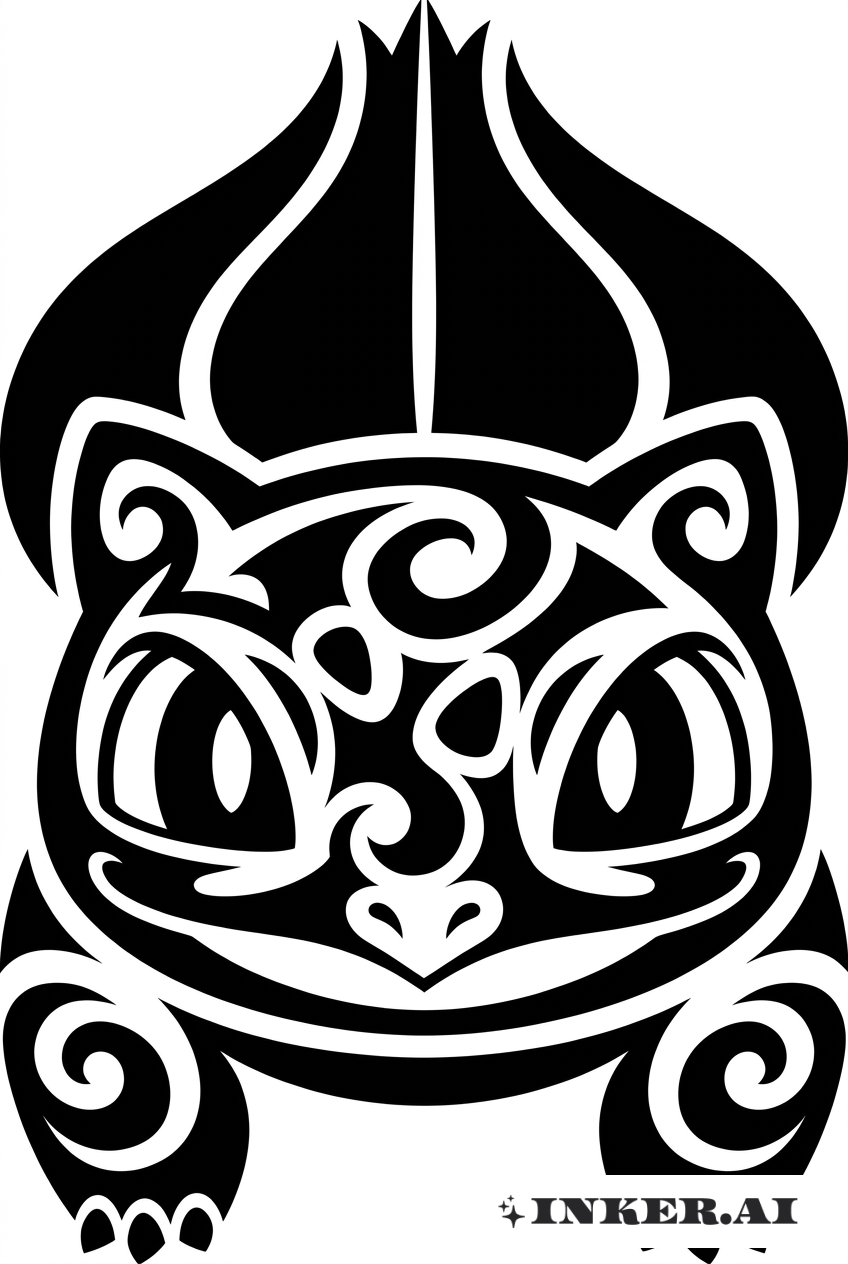 Biểu tượng lá Bulbasaur Tribal