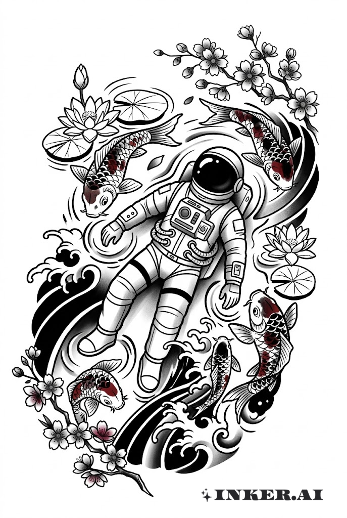 연못 속의 우주비행사