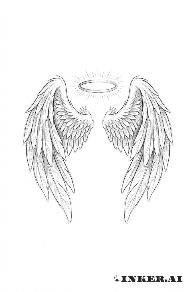 Phác Thảo Cánh Thiên Thần Ban Phước