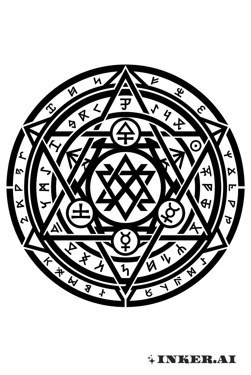 Círculo Alquímico Arcano de Blackwork