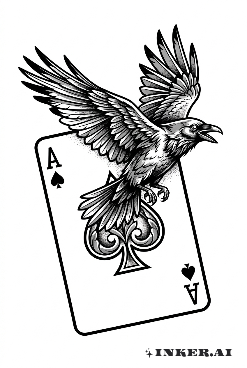As de Pique Vol du Corbeau