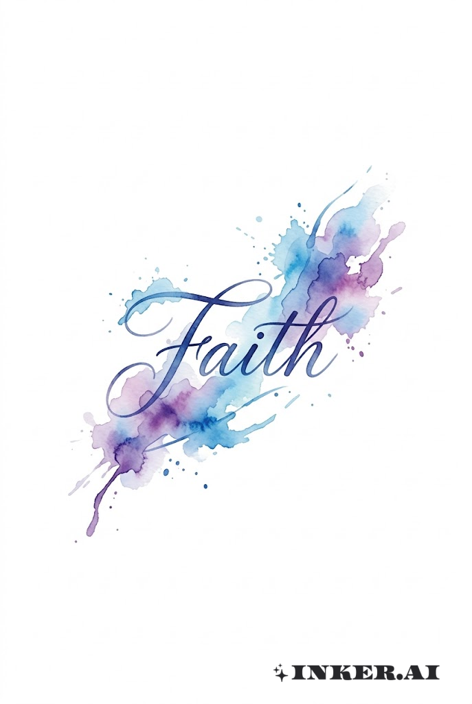 水彩信念スクリプトと抽象的スプラッシュ