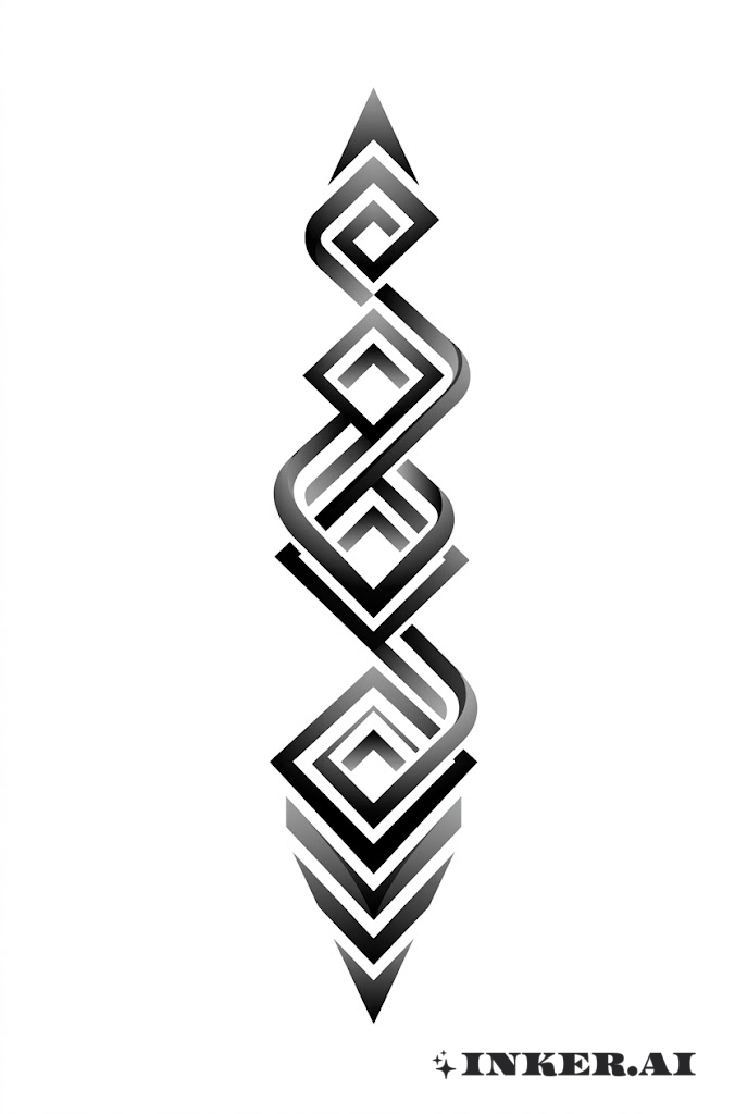 Geometric Vine Spiral