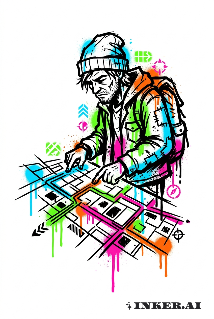 Mapa de Rua de Grafite Vagabundo