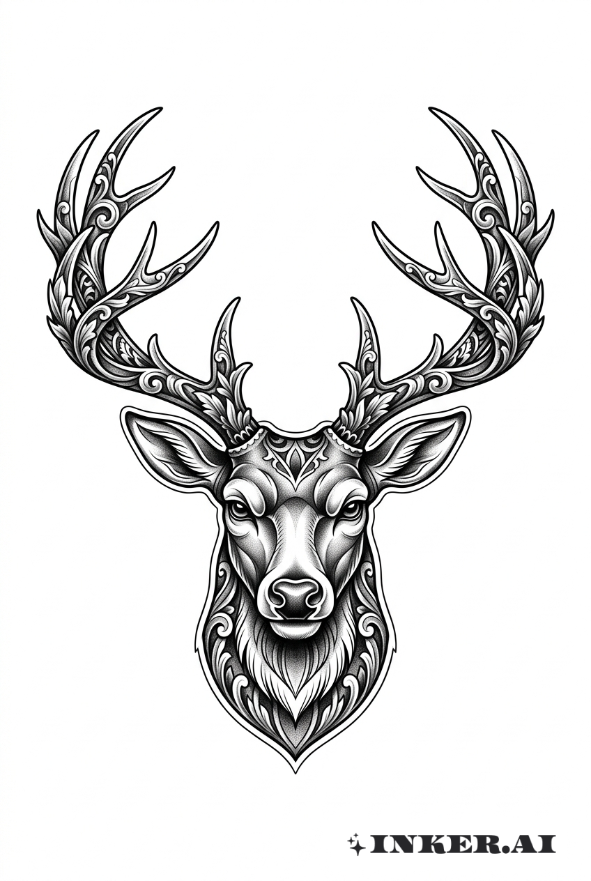 Chicano Buck Head Silhouette