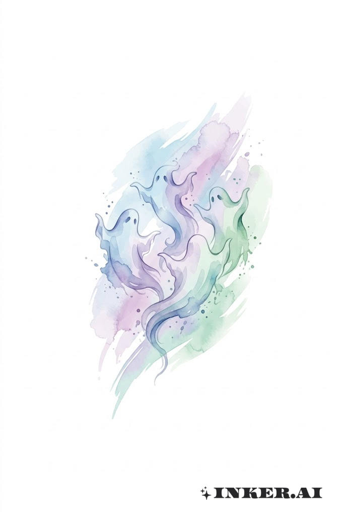 Watercolor Ghostly Dance