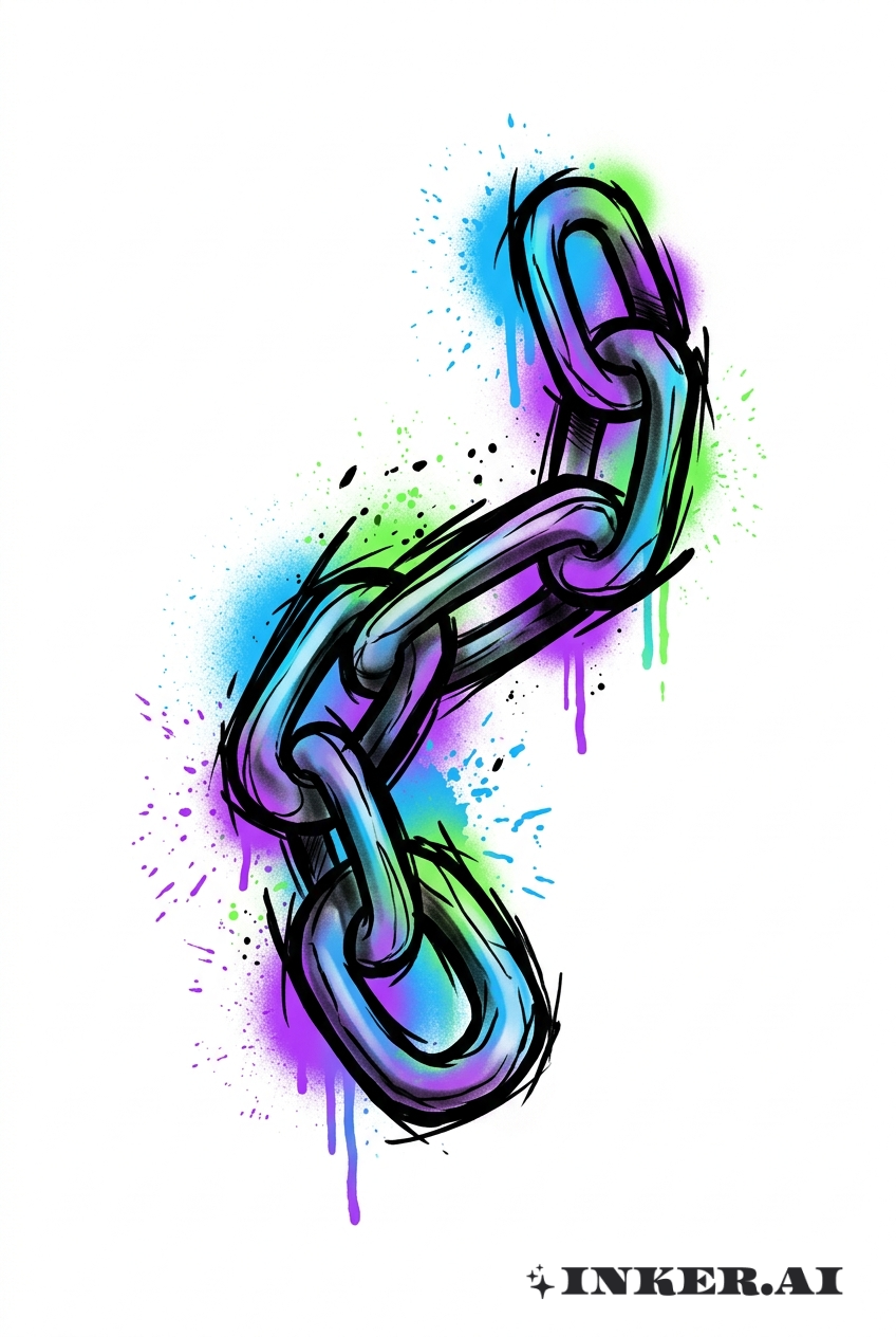 Bioshock Chain Graffiti Splatter