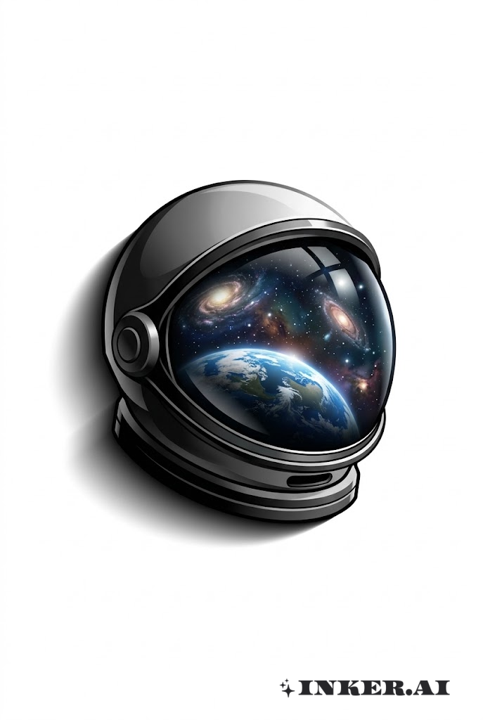 3D Astronaut Helmet Reflection