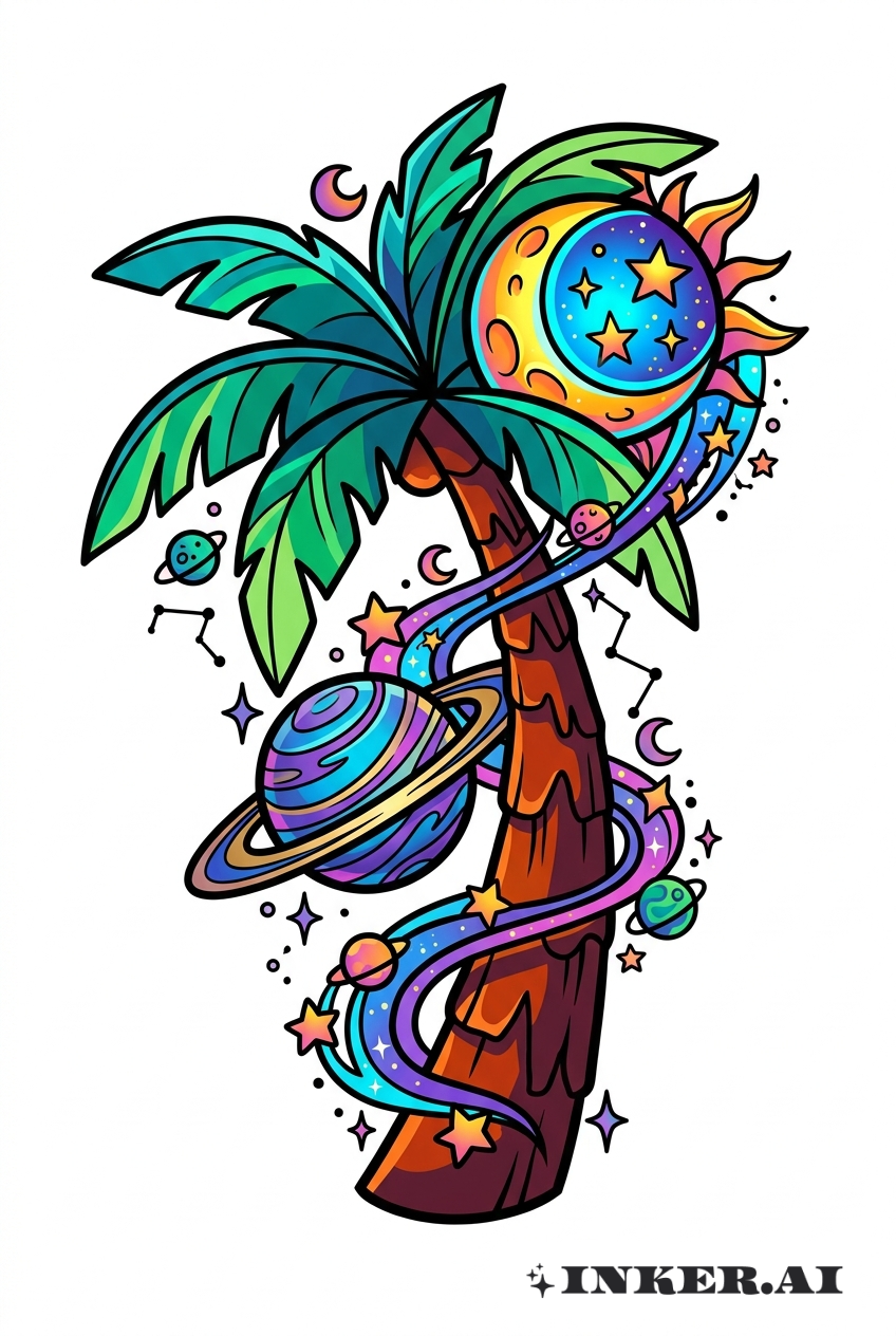 별이 함께하는 우주 손바닥